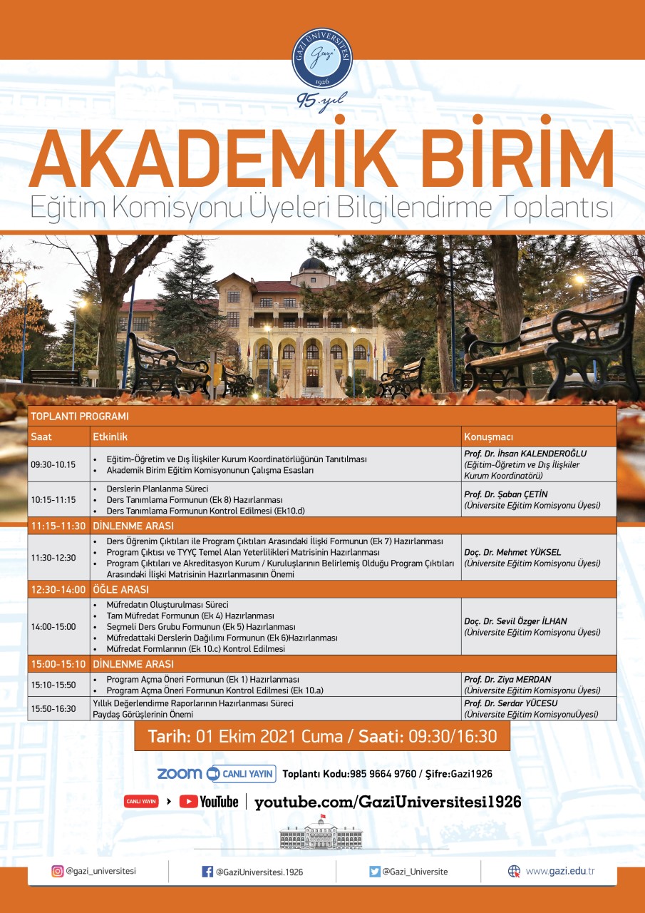 akademik birim toplantısı